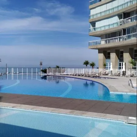 Ocean Front Unlimited Com Vista Mar - Wi-Fi, Piscina Borda Infinita Aquecida De Frente Ao Mar, Jacuzzi, Saunas E Academia Santos (Sao Paulo) Exterior photo